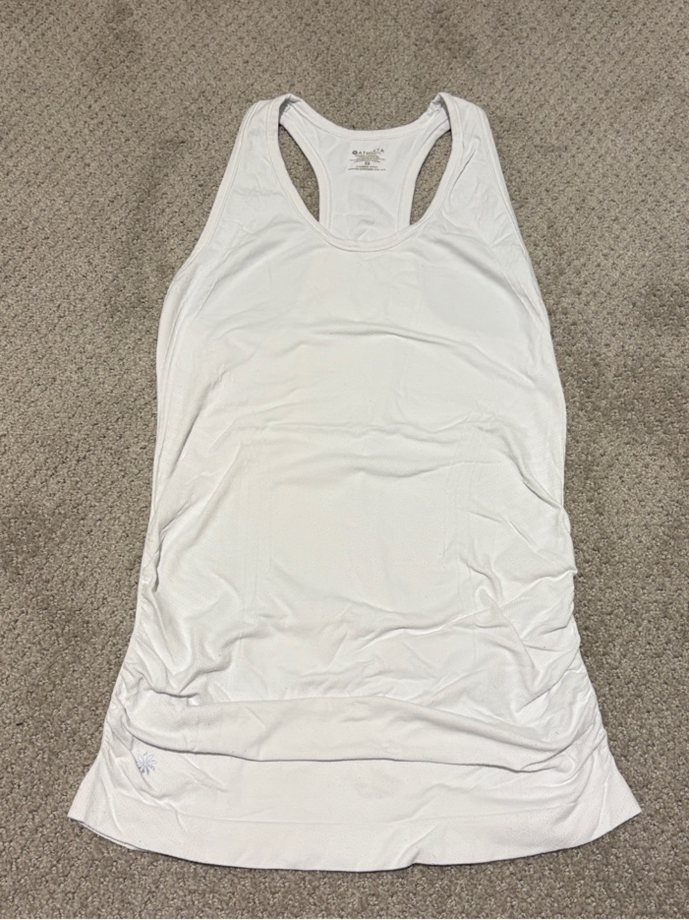 Athleta White Racerback Tank Top